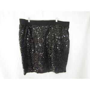 Torrid Women’s 3X Black Sequin Skirt Plus Size Mini Party Holiday Cocktail Club